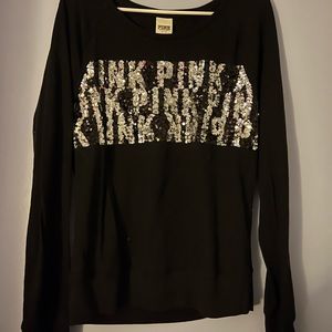 Victoria’s Secret PINK sequin black shirt